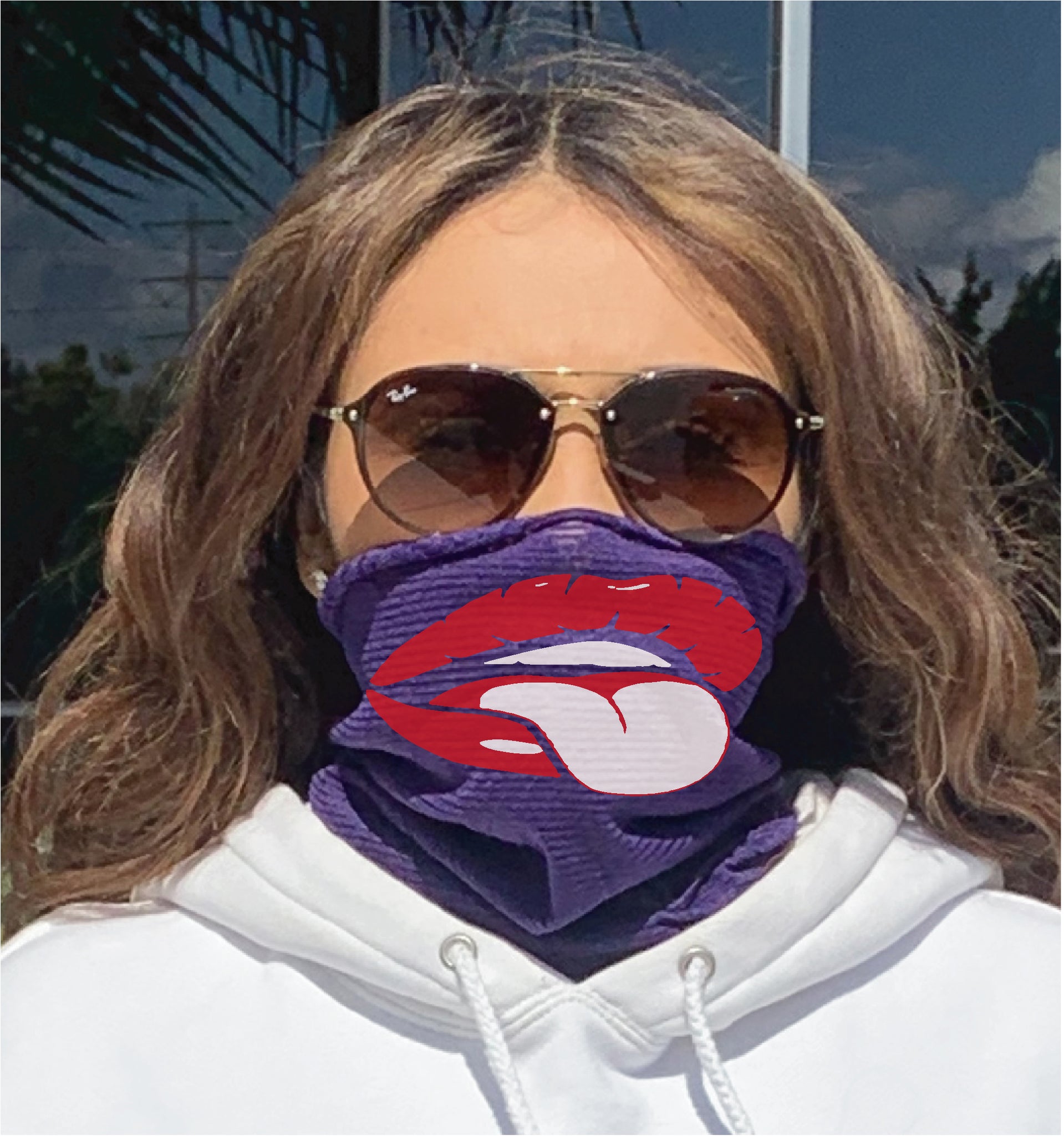 Bandit Mask-Tongue Lips